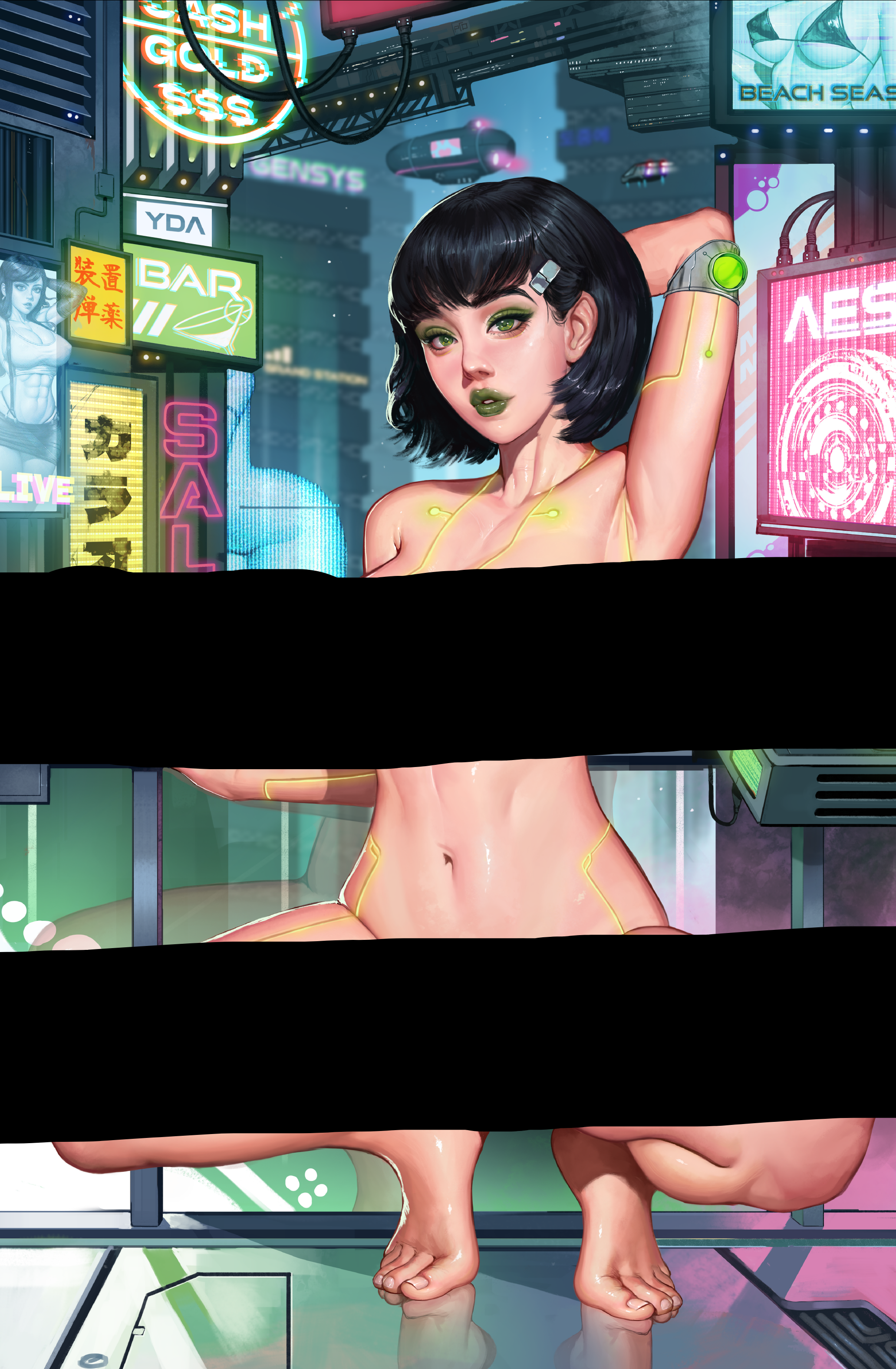 XenoGeist #1 (Cover B-Dravacus Nude Variant) image 0