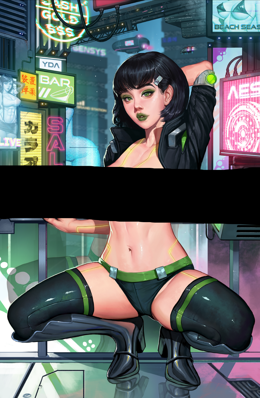 XenoGeist #1 (Cover B-Dravacus Topless Variant) image 0