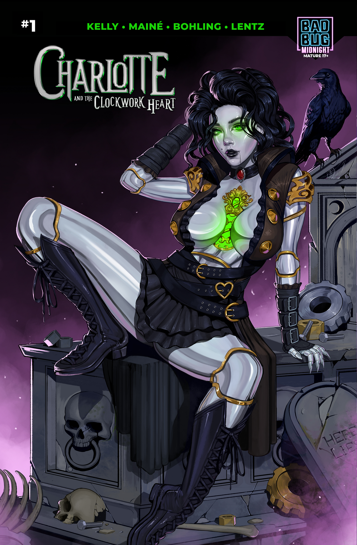 Charlotte and the Clockwork Heart (Cover B - Dravacus)