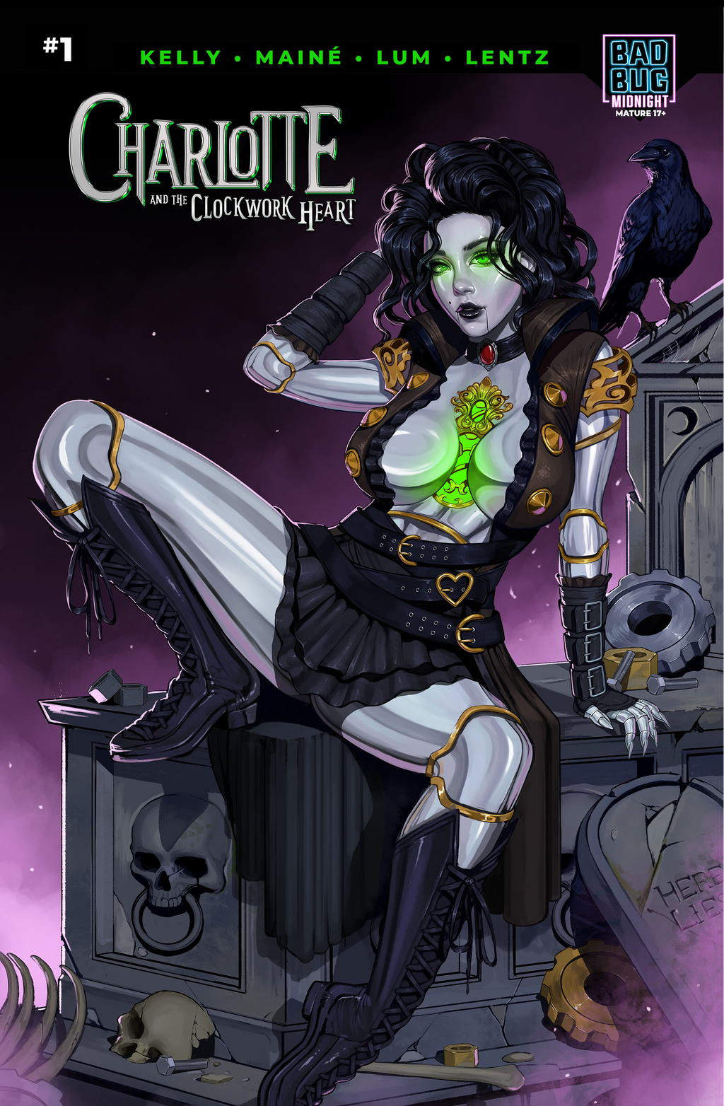 Charlotte and the Clockwork Heart (Cover B - Dravacus)