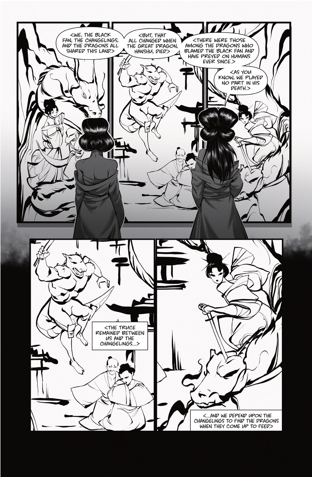 Lady of the Black Fan #1 (Cover C Hot - Dravacus)