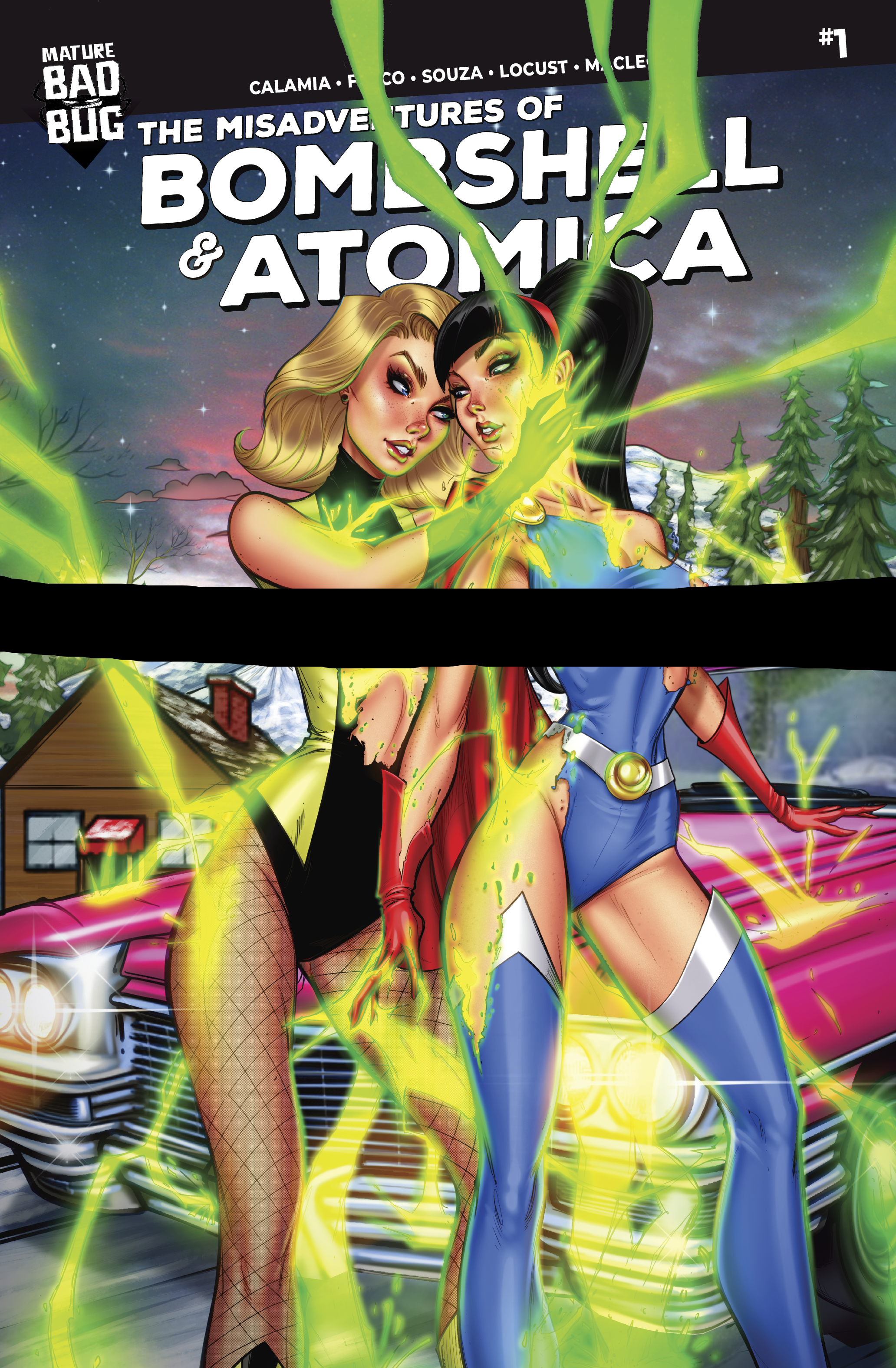 Bombshell and Atomica #1 (Cover B - Narcelio Sousa)