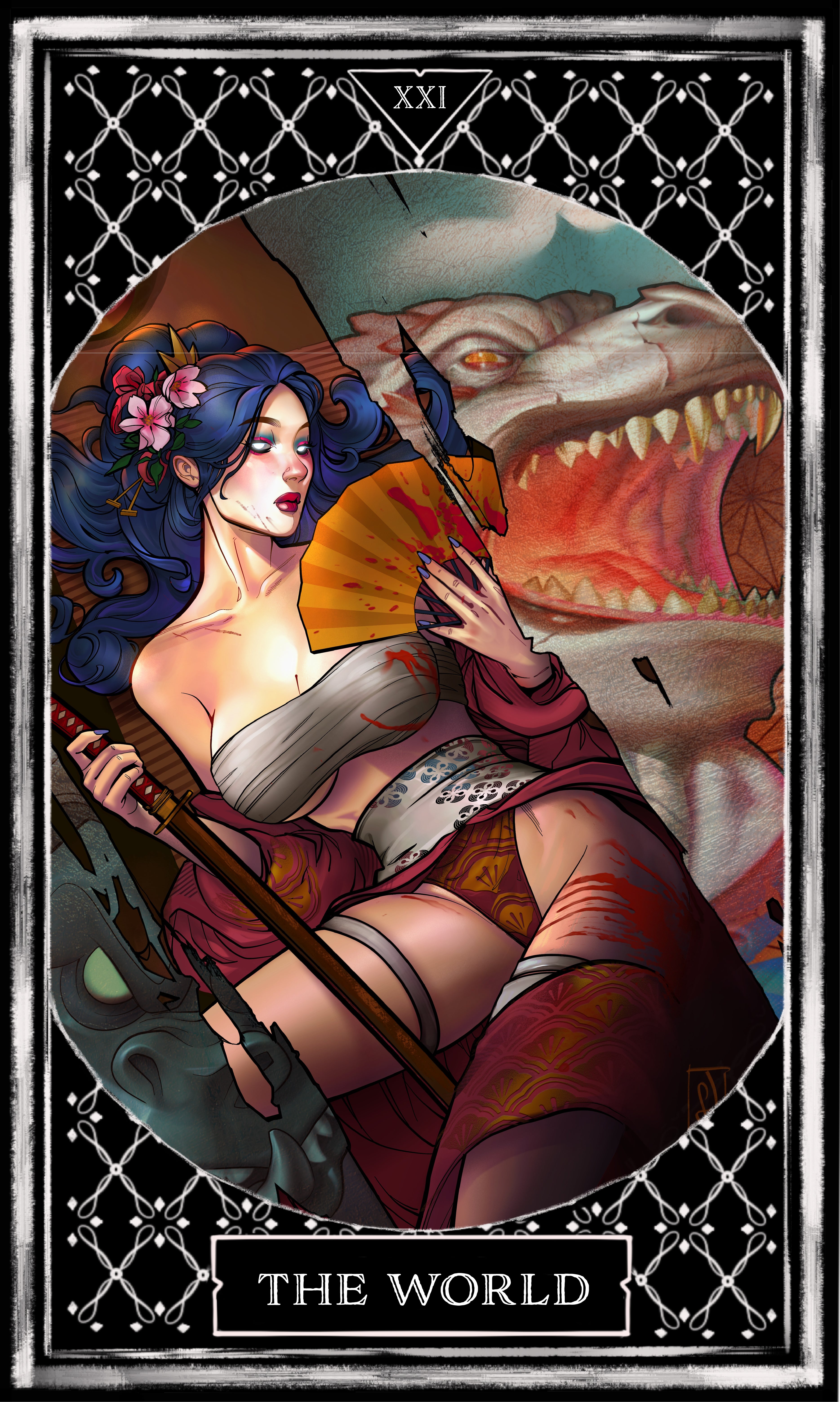 Lady of the Black Fan Tarot Cards