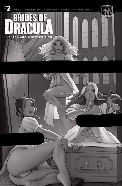 Brides of Dracula #2 (Black & White Edition - Steven Stahlberg)