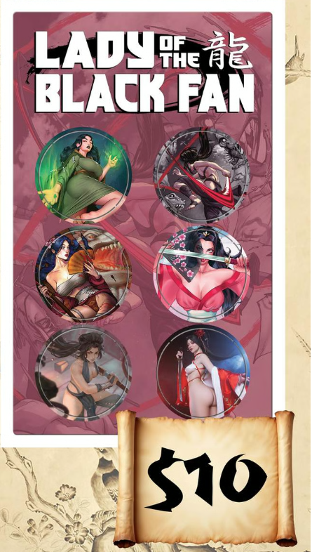 Lady of the Black Fan #2 POGS
