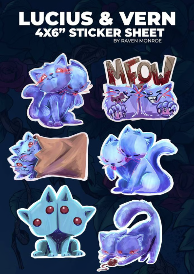 Roseblood Manor Sticker Sheet